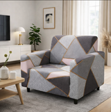 Anyseat 1-Seater Sofa Cover – Gray Pink Style Slipcover for Living Room Chair Protection