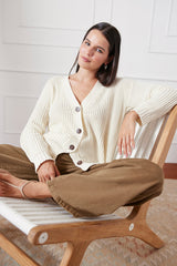 Emily Cardigan in Oat Milk