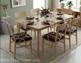 Anyseat Dark Brown White Wave Print Chair Cover – Stretch Washable Removable Seat Cover for Dining & Kitchen