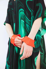 Kaftan in Green Swirl