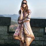Anyyou 100% Mulberry Silk Mixcolor Long Scarf Luxury Brand Women Beach Shawl Wear Swimwear Pashimina Face Shield Foulard