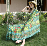 Anyyou 100% Mulberry Silk Light Green Scarf Women Luxury Long Shawl – Beach Wear, Swimwear Cover Up, Pashmina Foulard Fashion Accessory