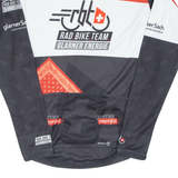 Cycling Mens Jersey Black Long Sleeve 1/2 Zip L