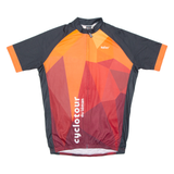 Cycling Mens Jersey Orange 1/2 Zip M
