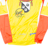 Cycling Mens Jersey Yellow Long Sleeve 1/2 Zip M