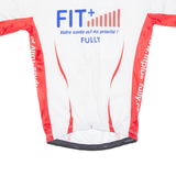 Cycling Mens Jersey White 1/2 Zip L