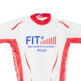 Cycling Mens Jersey White 1/2 Zip M