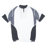 Cycling Mens Jersey White 1/2 Zip L