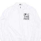 Cycling Mens Jersey White Long Sleeve 1/2 Zip S