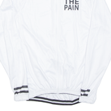 Cycling Mens Jersey White Long Sleeve 1/2 Zip S