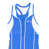 Cycling Womens Jersey Blue Sleeveless 1/2 Zip M