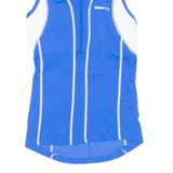 Cycling Womens Jersey Blue Sleeveless 1/2 Zip M