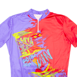 Cycling Mens Jersey Red 1/4 Zip M