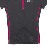 Cycling Womens Jersey Black 1/2 Zip UK 10