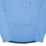 Cycling Mens Jersey Blue Long Sleeve 1/4 Zip XL