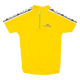 Cycling Mens Jersey Yellow 1/4 Zip S