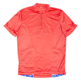Cycling Mens Jersey Red 1/4 Zip L