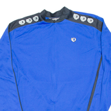 Cycling Mens Jersey Blue Long Sleeve 1/2 Zip L