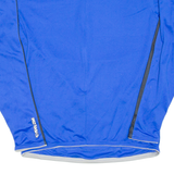 Cycling Mens Jersey Blue Long Sleeve 1/2 Zip L