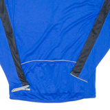 Cycling Mens Jersey Blue Long Sleeve 1/2 Zip L