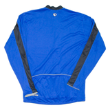 Cycling Mens Jersey Blue Long Sleeve 1/2 Zip L