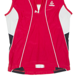 Cycling Mens Jersey Red Sleeveless 1/2 Zip XS
