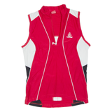 Cycling Mens Jersey Red Sleeveless 1/2 Zip XS