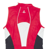 Cycling Mens Jersey Red Sleeveless 1/2 Zip XS