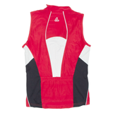 Cycling Mens Jersey Red Sleeveless 1/2 Zip XS