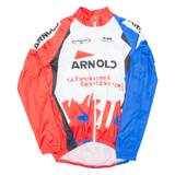 Cycling Mens Jersey Blue Long Sleeve 1/2 Zip S