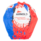 Cycling Mens Jersey Blue Long Sleeve 1/2 Zip S