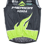 Cycling Mens Jersey Green Sleeveless 1/2 Zip M