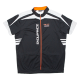 Cycling Mens Jersey Black 1/2 Zip 2XL