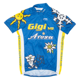 Cycling Mens Jersey Blue 1/2 Zip L