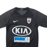 NIKE Fc Aarau Boys Football Shirt Jersey Black V-Neck 12-13Y