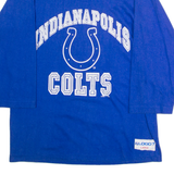 LOGO 7 Indianapolis Colts Mens T-Shirt Blue 3/4 Sleeve 90s USA L