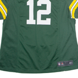 NIKE Green Bay Packers Home #12 Rodgers Womens Jersey Green USA V-Neck 2XL