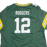NIKE Green Bay Packers Home #12 Rodgers Womens Jersey Green USA V-Neck 2XL
