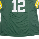 NIKE Green Bay Packers Home #12 Rodgers Womens Jersey Green USA V-Neck 2XL