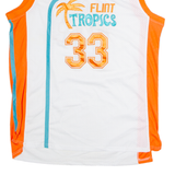OGJ Flint Tropics #33 Moon Semi-Pro Film Mens Jersey White Sleeveless 2XL