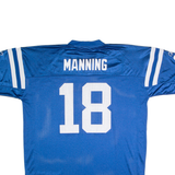 REEBOK Indianapolis Colts Home #18 Manning Mens Jersey Blue USA Nylon 2XL