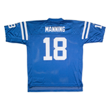 REEBOK Indianapolis Colts Home #18 Manning Mens Jersey Blue USA Nylon 2XL