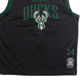NBA Milwaukee Bucks #34 Antetokounmpo Mens Jersey Black Sleeveless USA XL