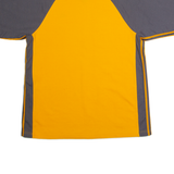 ADIDAS Mens T-Shirt Yellow 90s V-Neck L