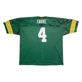 CHAMPION Green Bay Packers Home #4 Favre Mens Jersey Green 90s USA 2XL