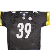 REEBOK Pittsburgh Steelers Home #39 Parker Mens Jersey Black USA V-Neck Nylon L