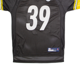 REEBOK Pittsburgh Steelers Home #39 Parker Mens Jersey Black USA V-Neck Nylon L