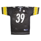 REEBOK Pittsburgh Steelers Home #39 Parker Mens Jersey Black USA V-Neck Nylon L