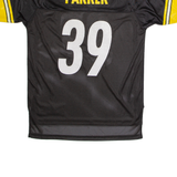 REEBOK Pittsburgh Steelers Home #39 Parker Mens Jersey Black USA V-Neck Nylon L