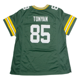 NIKE Green Bay Packers Home #85 Tonyan Womens Jersey Green USA V-Neck 2XL